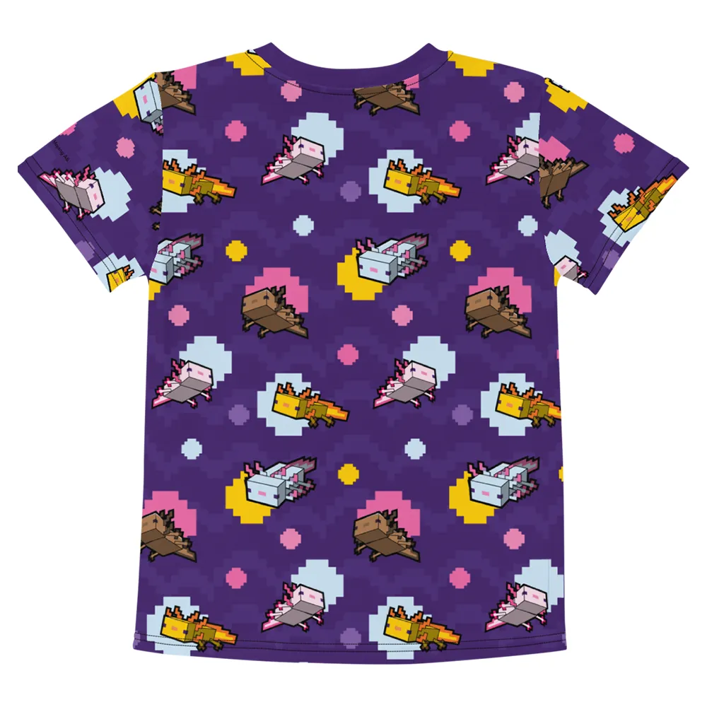 Minecraft Caves & Cliffs Axolotl Mob Kids Short Sleeve T-Shirt