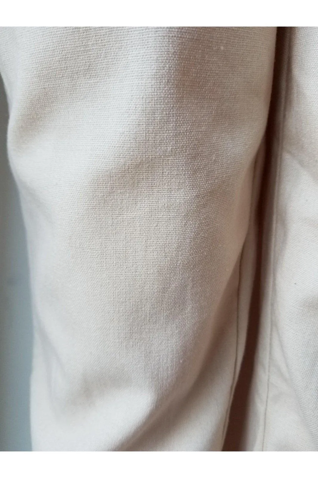 New Look women's crop, linen pants in blush pink and oatmeal size L