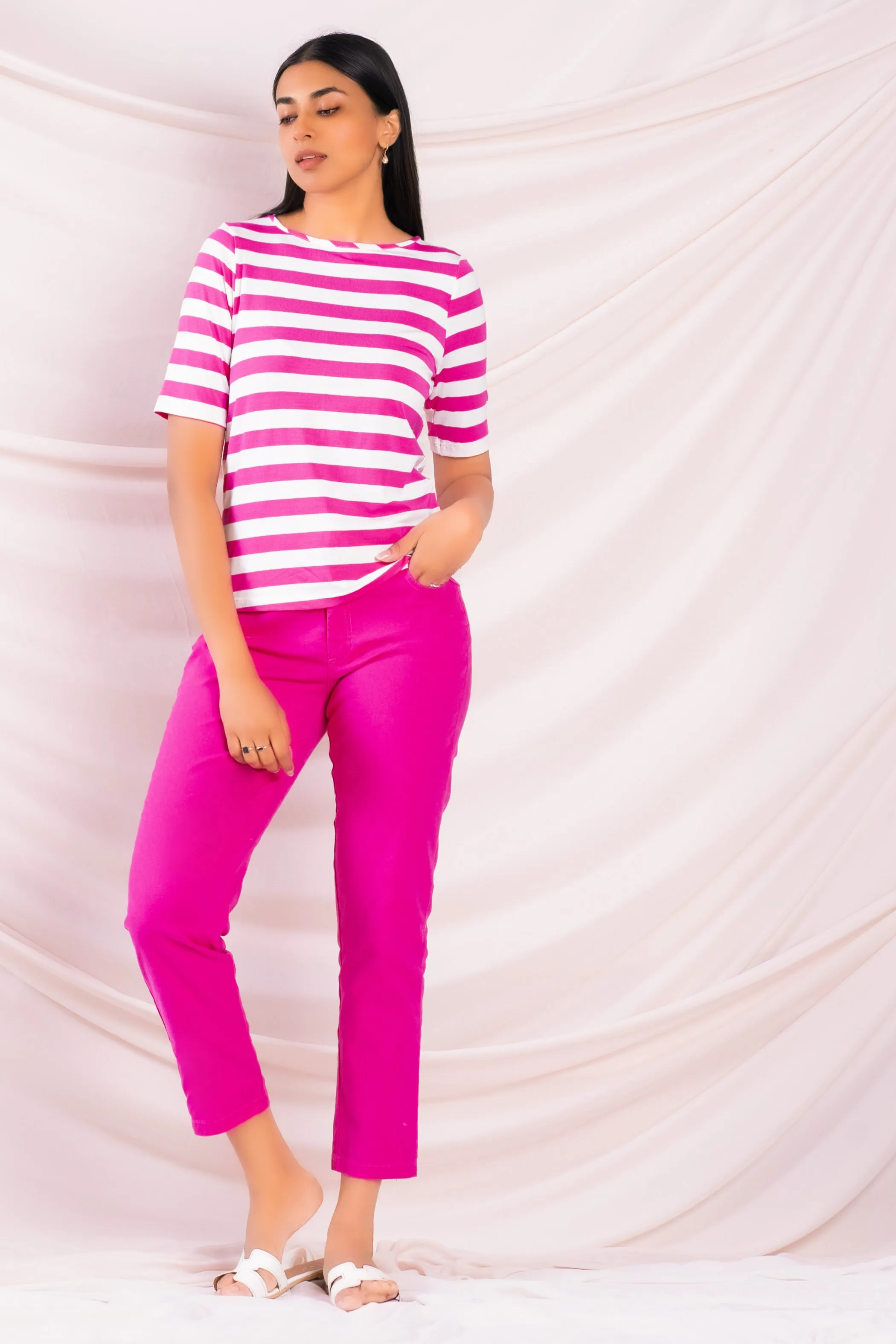 Pink Stripe Tee