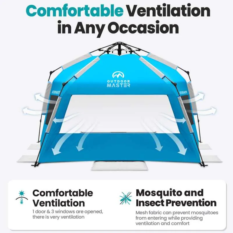Pop Up Beach Tent with Blackout Shelter Technology