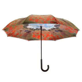 Poppy Field  Stick Umbrella Reverse Close