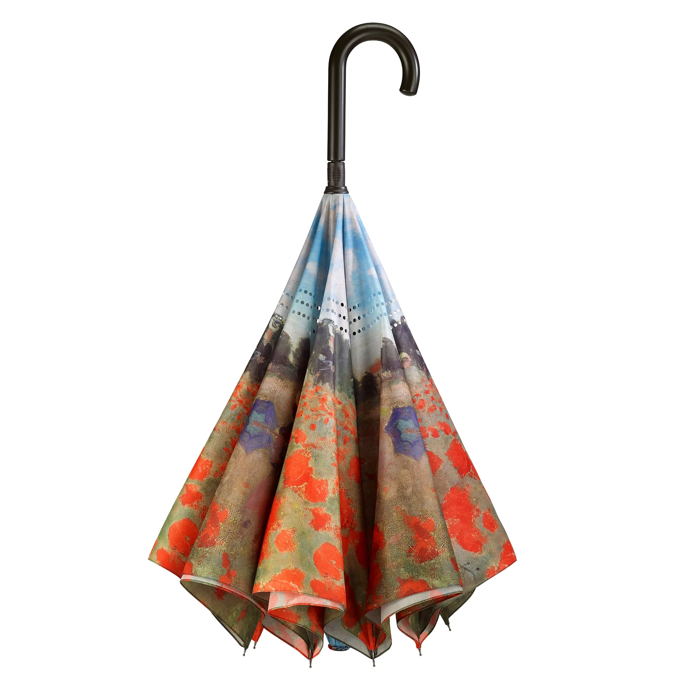 Poppy Field  Stick Umbrella Reverse Close