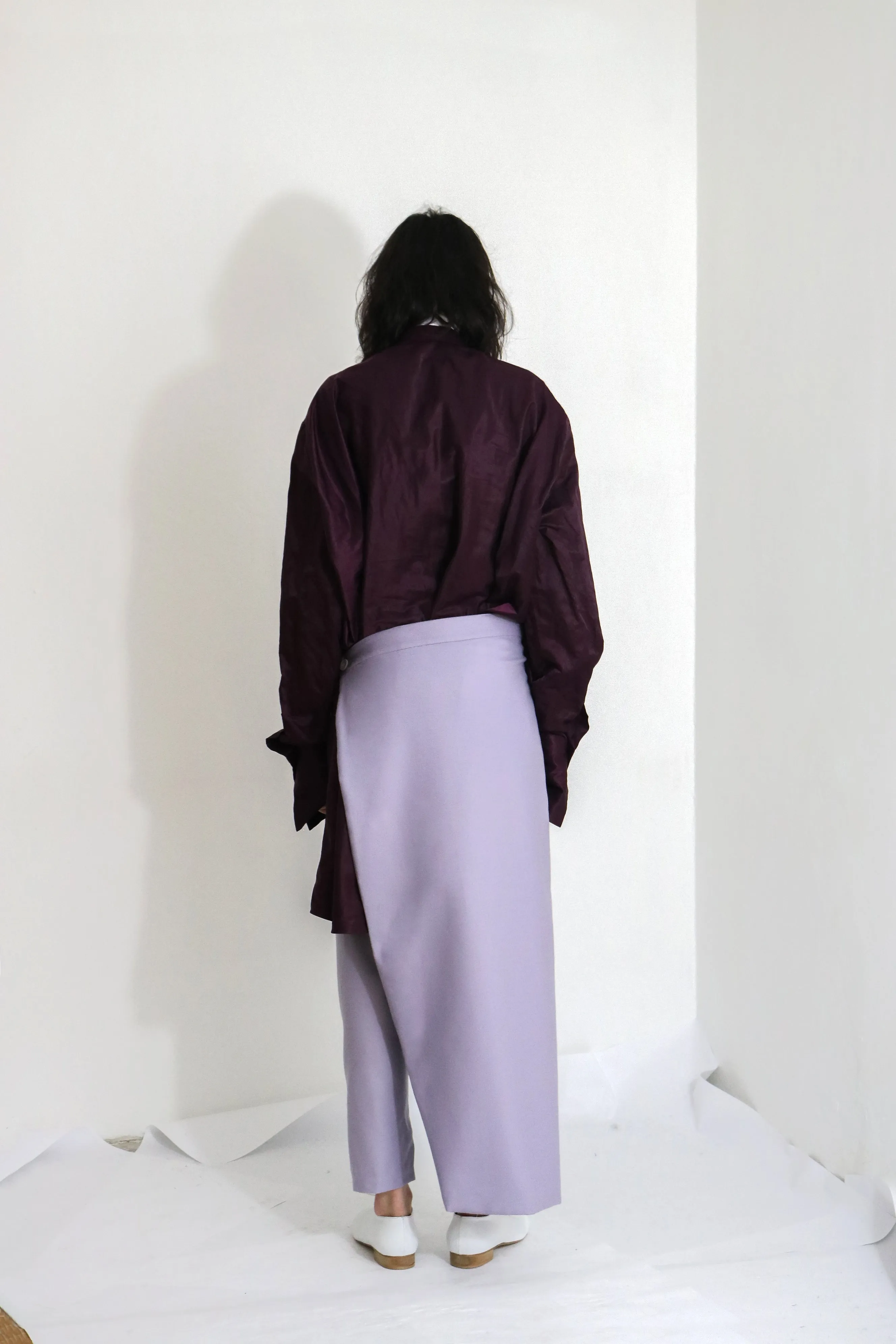 Purple Silk Blend Shirt