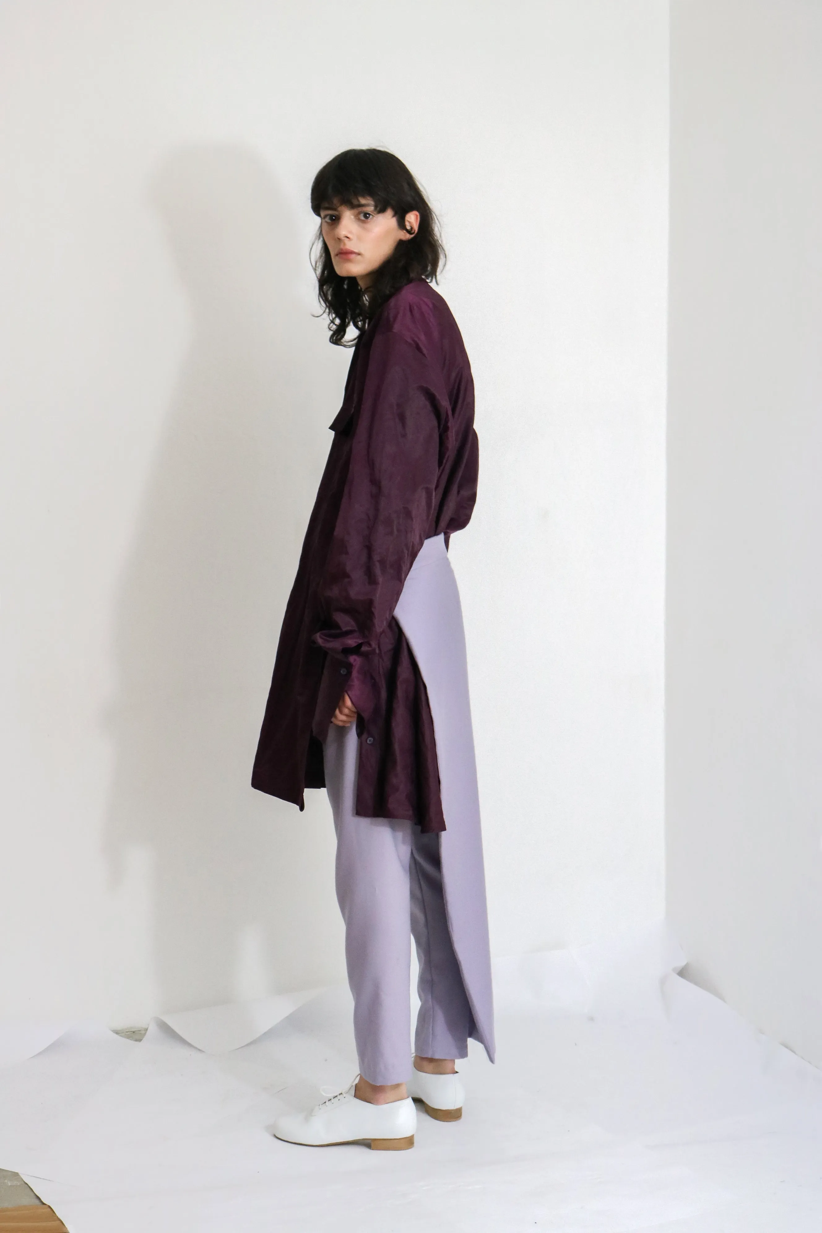 Purple Silk Blend Shirt