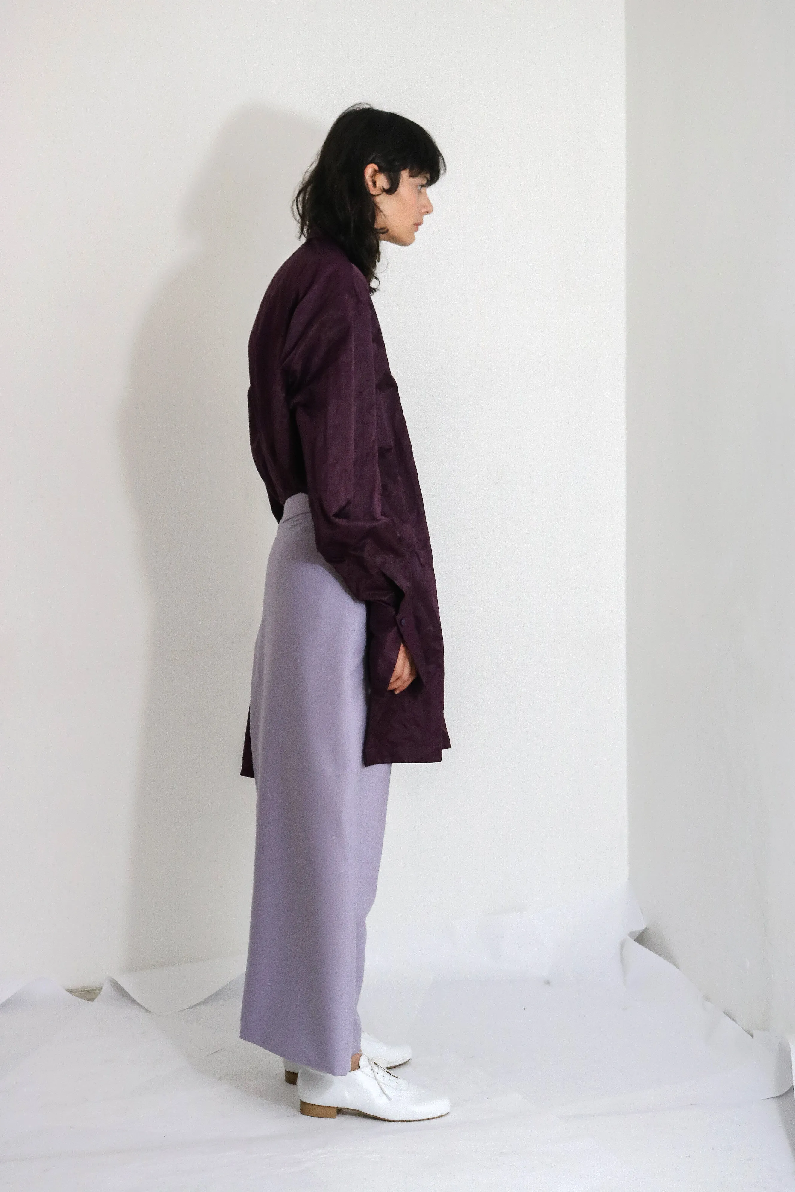 Purple Silk Blend Shirt