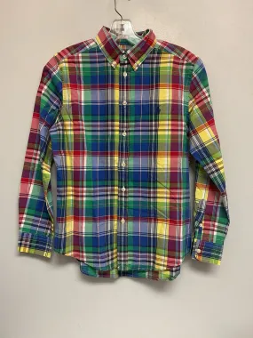 Ralph Lauren Size 14 Primary Plaid Cotton Big Boys Shirts & Polos