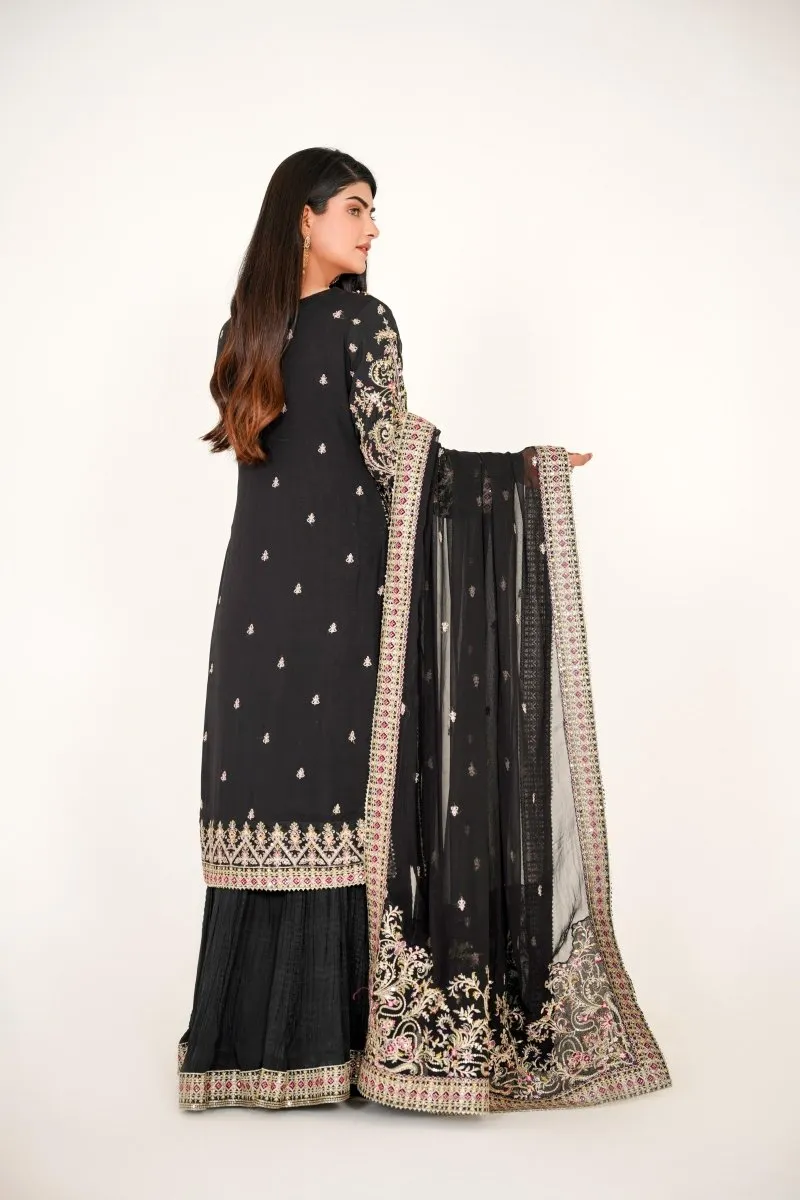 Embellished Chiffon Wedding Wear - SAJ12 By Sajni (Optimized)