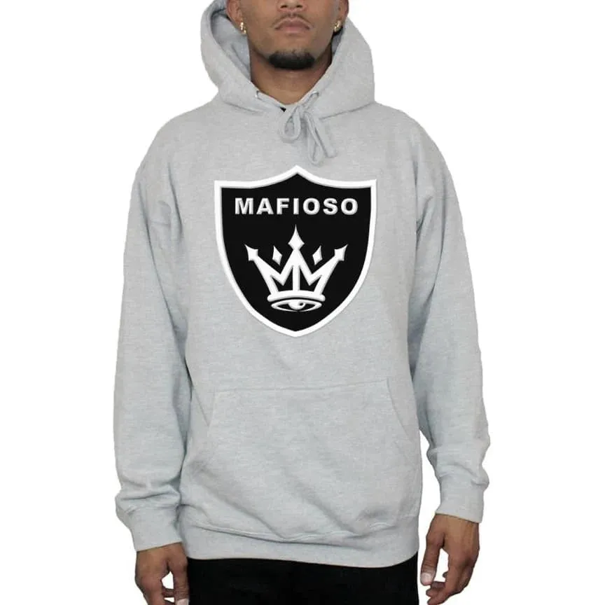Shield Grey Mens Hoodie