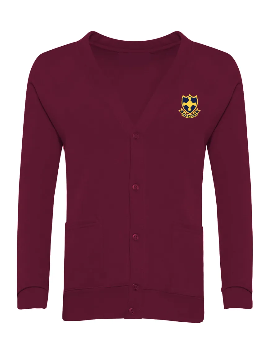 St Anne's R.C. Primary School Burgundy Cardigan