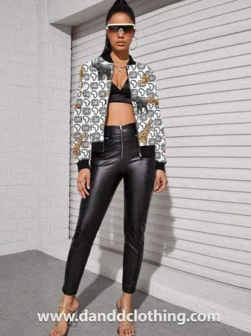 Street Chic White Women Jacket