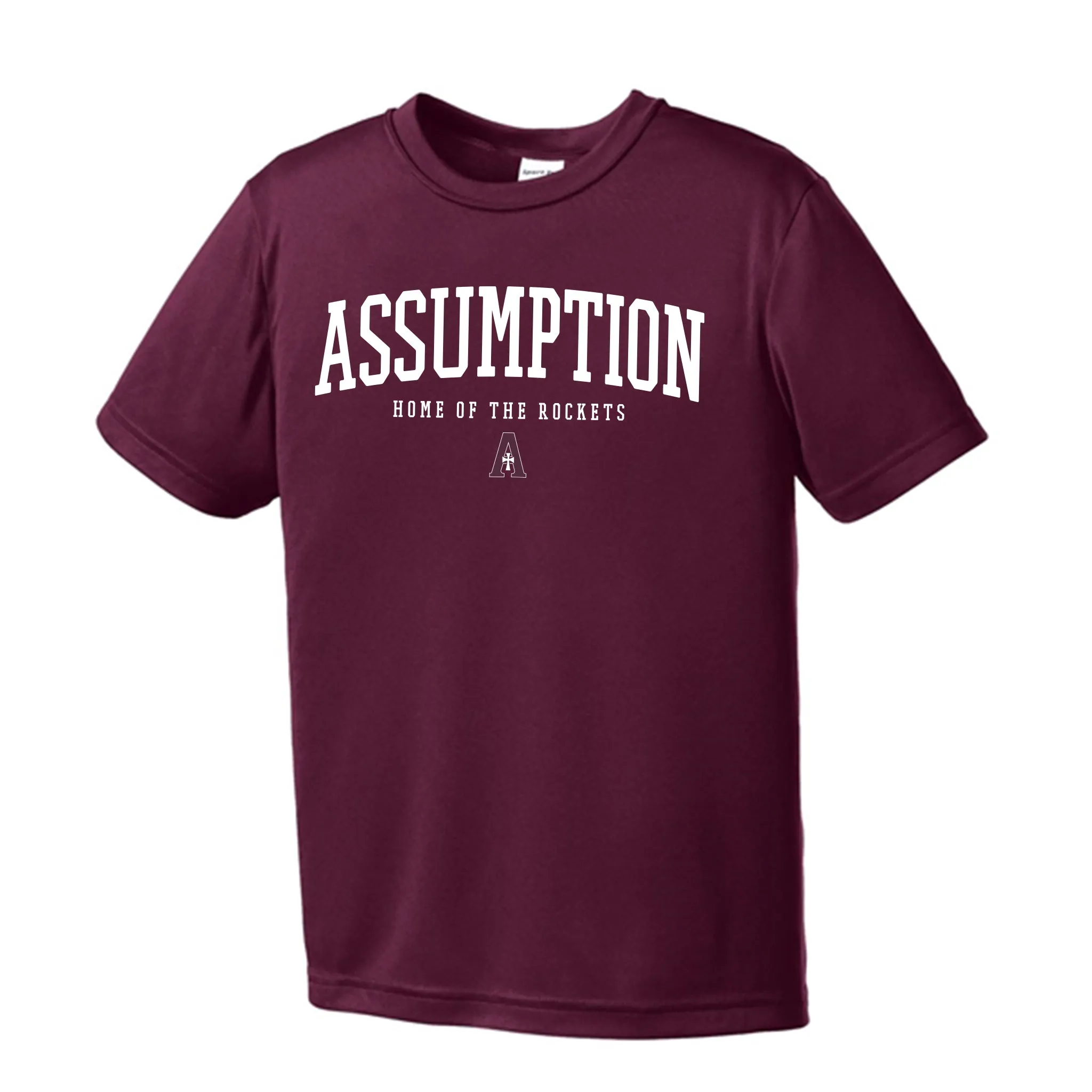 T-shirt - Maroon - Adidas Dry Fit - Home of the Rockets (Ladies, Unisex and Youth)