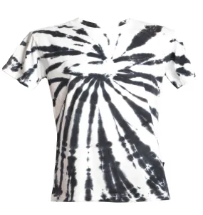 T-shirt tie and dye blanc et noir