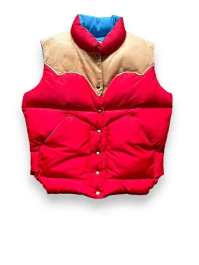 Vintage Rocky Mountain Featherbed Red/Blue Down Vest SZ L