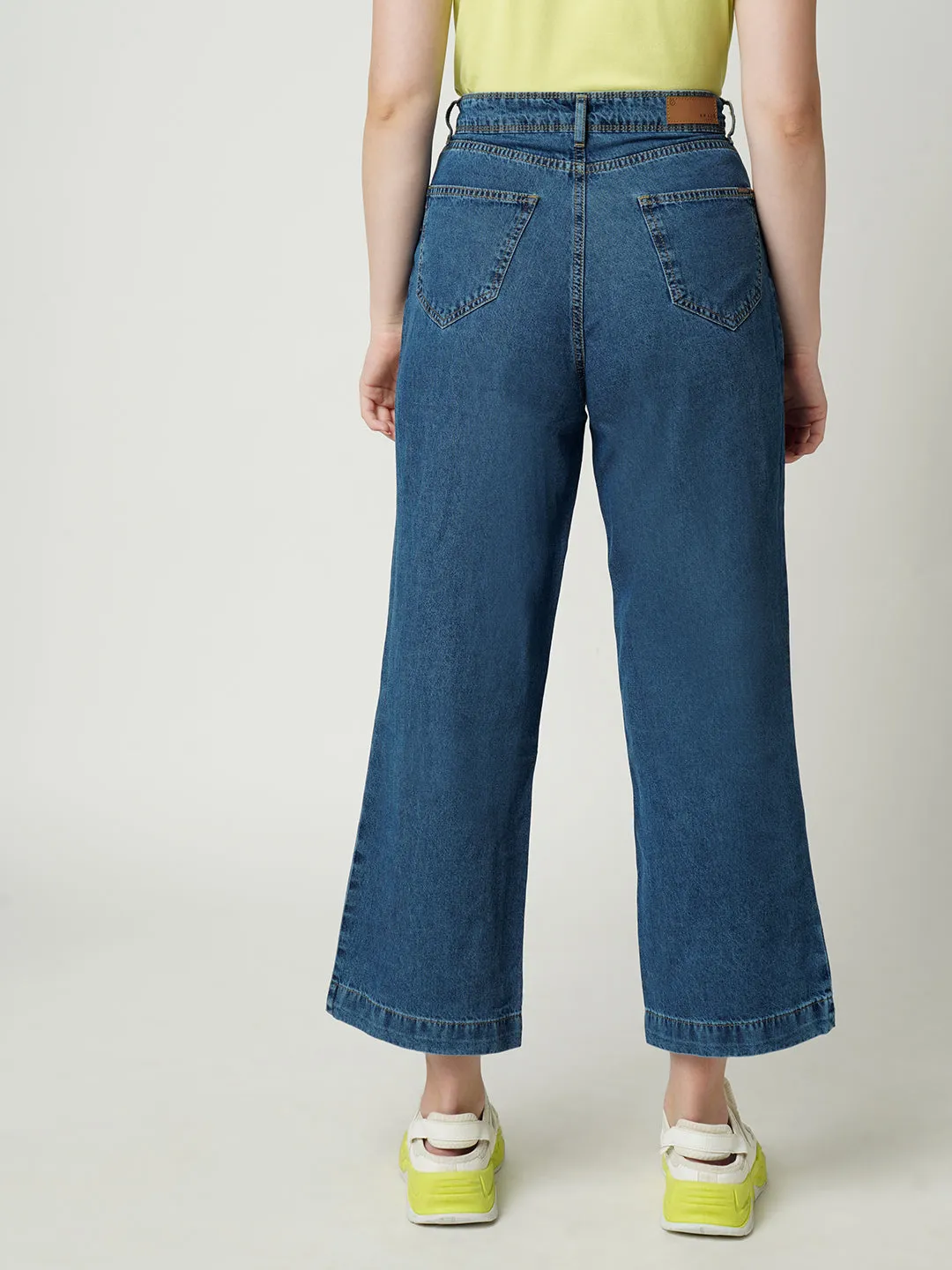 Women High-Rise Parallel Wide Leg Jeans