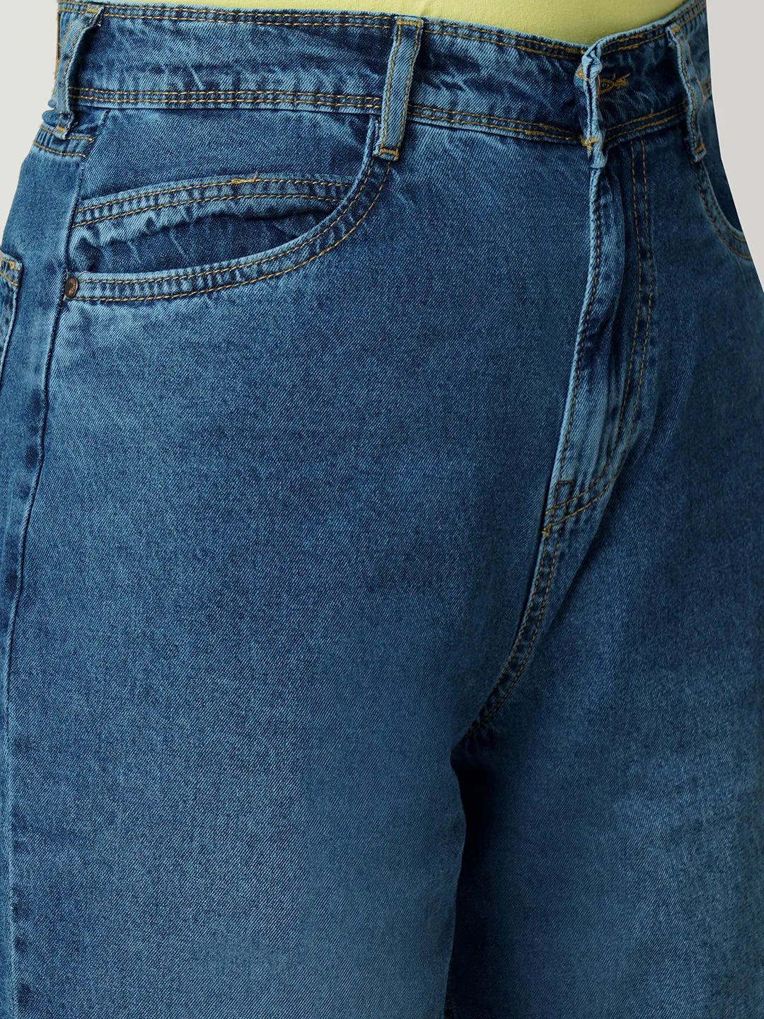 Women High-Rise Parallel Wide Leg Jeans