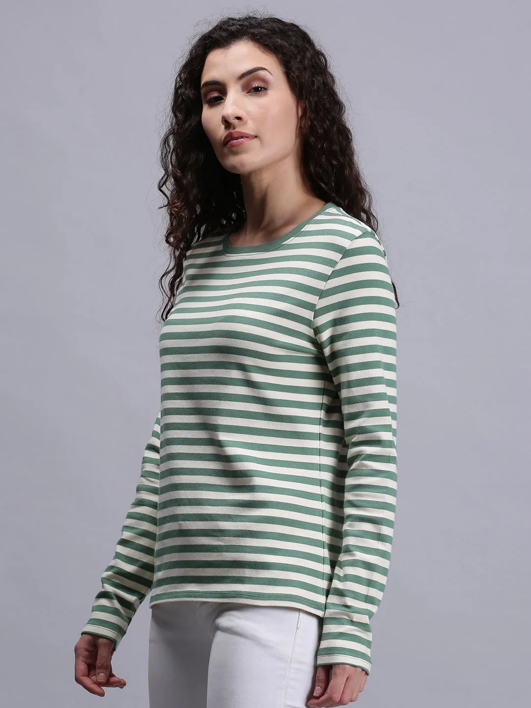 Womens Round Neck Full Sleeve T-Shirt