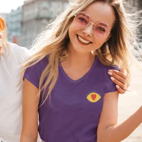 Yellow Eye V-Neck Tee